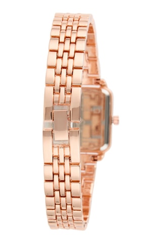Montre à quartz en alliage - Doré rose et vert foncé