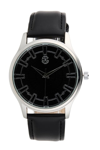 Montre à quartz en polyuréthane - Noir et argenté