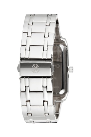 Montre à quartz en acier  -  Argenté et noir