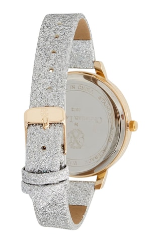 Montre à quartz en polyuréthane - Gris clair et doré