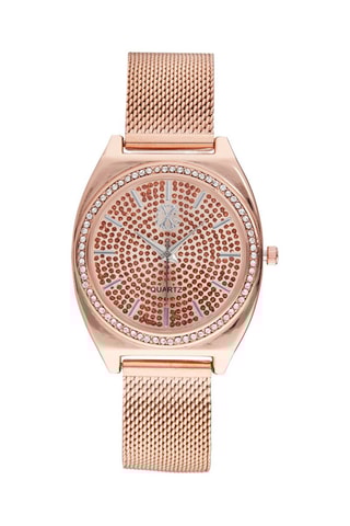 Montre à quartz en acier inoxydable - Doré rose