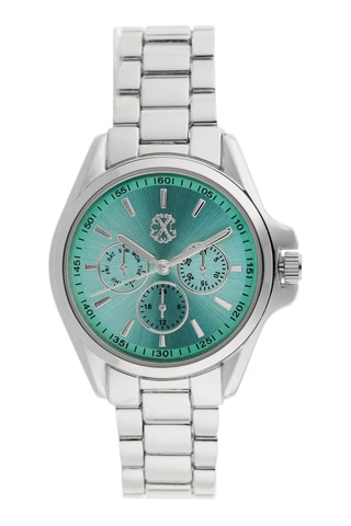 Montre à quartz en alliage - Argenté et turquoise