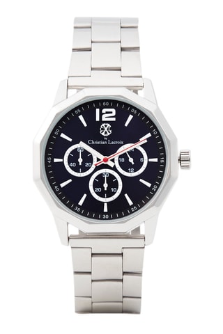 Montre à quartz en alliage - Chronographe - Argenté
