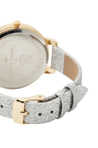 Montre à quartz en polyuréthane - Blanc et doré