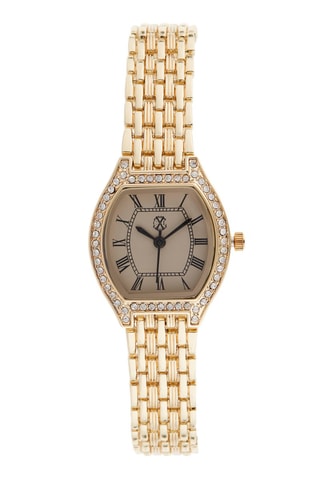 Montre à quartz en alliage - Doré