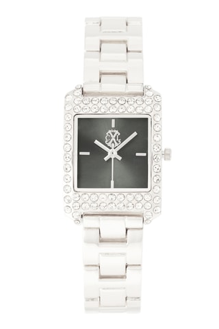 Montre à quartz en alliage - Argenté et noir