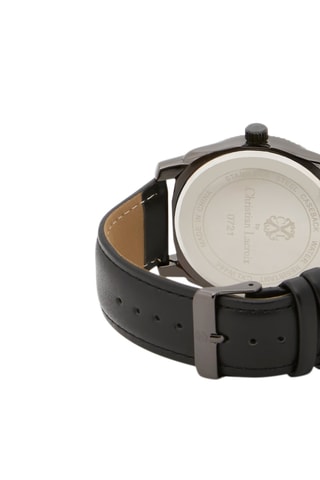 Montre à quartz en polyuréthane Noir