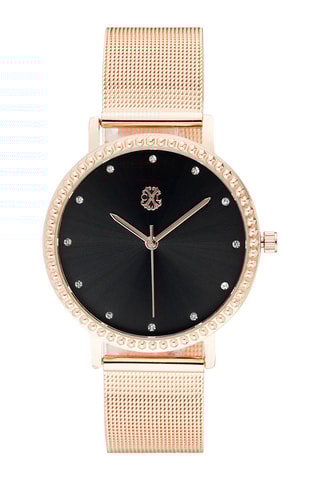 Montre à quartz en alliage - Doré rose
