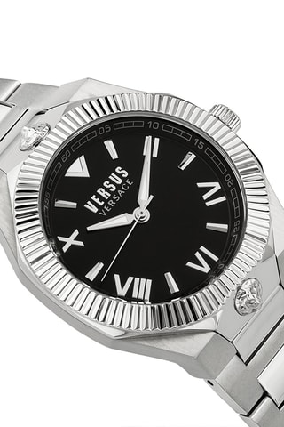 Montre à quartz en acier Echo Park - Argenté et noir