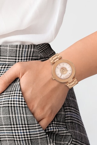 Montre à quartz en plaqué ion or rose Brick Lane Lion - Doré rose