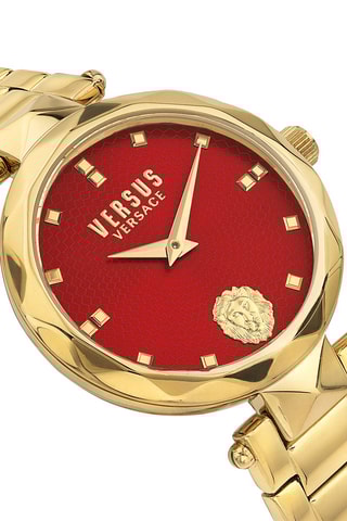 Montre à quartz en acier et plaqué ion or jaune Covent Garden - Doré et rouge