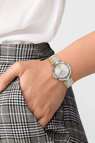 Montre à quartz en acier Covent Garden - Argenté et doré
