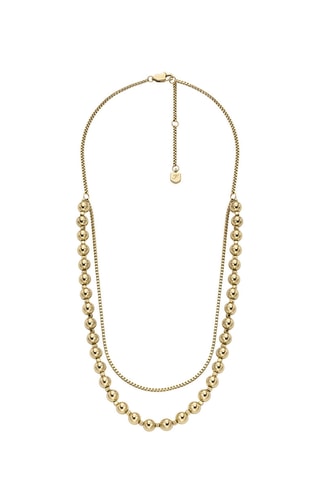 Collier 2 rangs - Doré