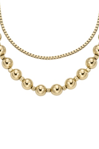Collier 2 rangs - Doré