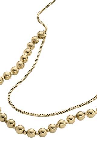 Collier 2 rangs - Doré