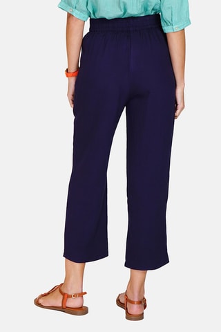 Pantalon en lin 
Bleu marine