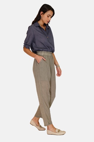 Pantalon en lin Kaki