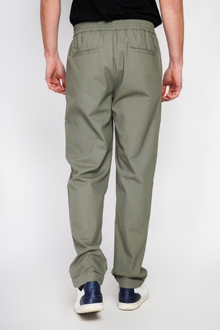Pantalon slim en lin - Kaki