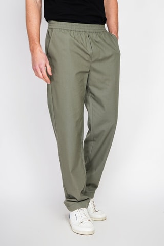 Pantalon slim en lin - Kaki