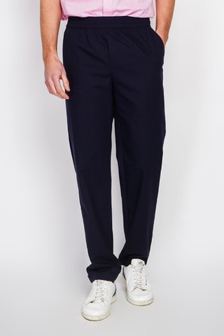 Pantalon en lin - Bleu nuit