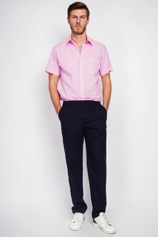 Pantalon en lin - Bleu nuit