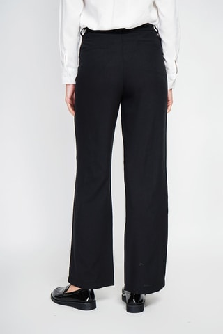 Pantalon droit en lin - Noir
