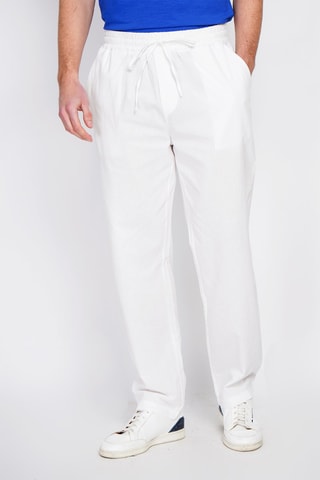 Pantalon droit en lin - Blanc