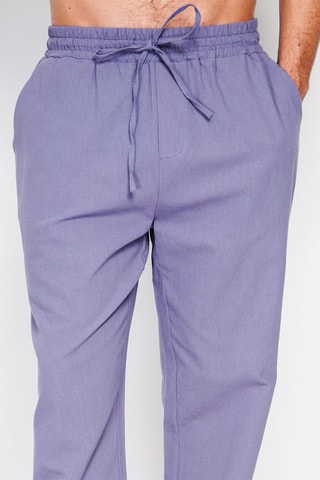 Pantalon droit en lin - Ciel