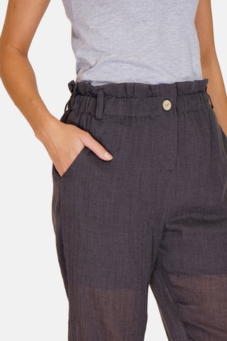 Pantalon en lin Noir