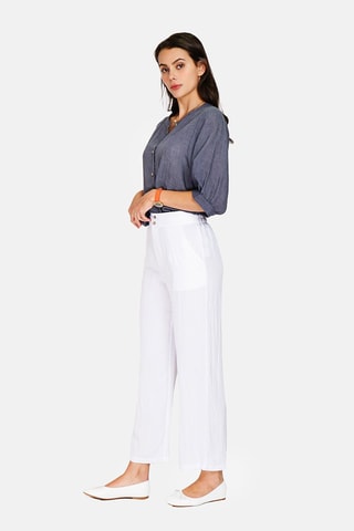 Pantalon wide legs 
Blanc