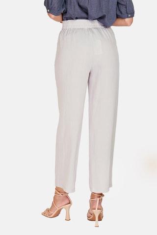 Pantalon wide legs en lin 
Blanc