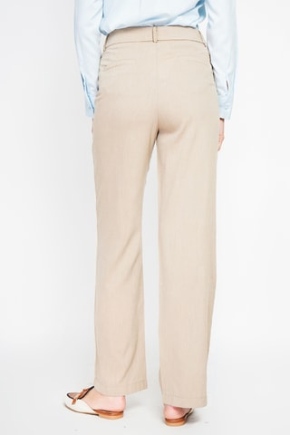 Pantalon droit en lin - Camel