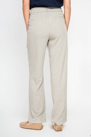 Pantalon droit en lin - Kaki clair