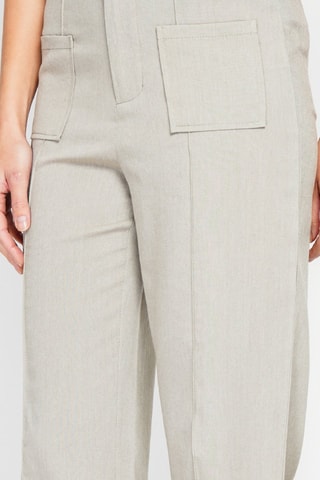 Pantalon droit en lin - Kaki clair