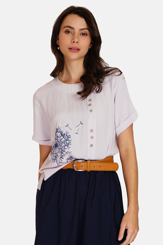 Top en lin 
Blanc