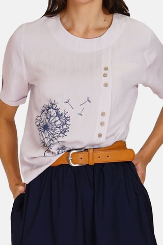 Top en lin 
Blanc