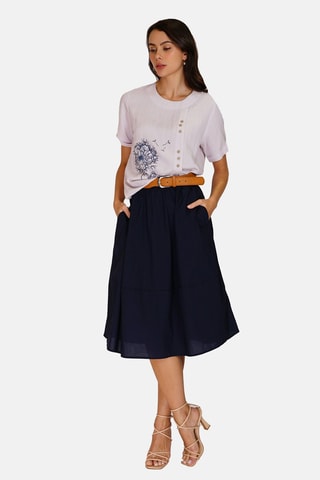 Top en lin 
Blanc