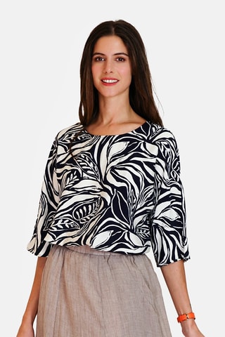 Top en lin 
Noir