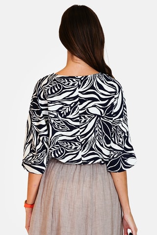 Top en lin 
Noir