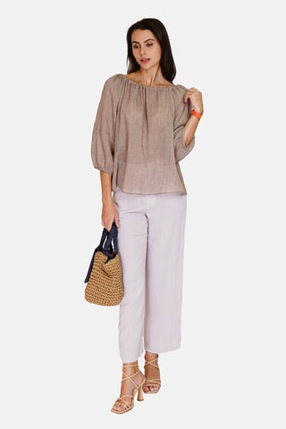 Top en lin 
Beige