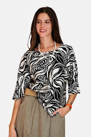 Top en lin 
Noir