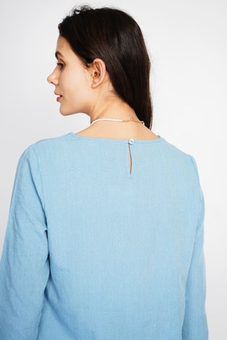 Top et pantalon en lin - Bleu