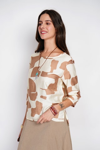 Blouse en lin - Beige