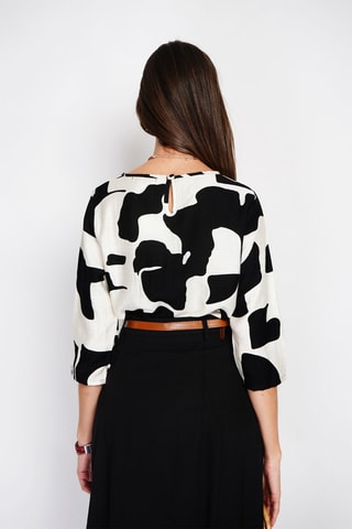 Blouse en lin - Noir
