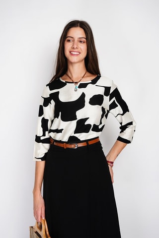 Blouse en lin - Noir
