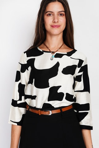Blouse en lin - Noir