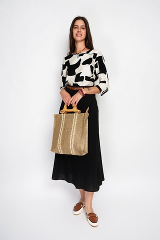 Blouse en lin - Noir