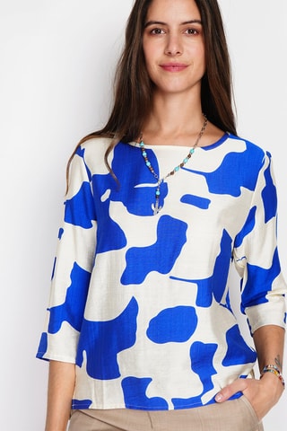 Blouse en lin - Bleu