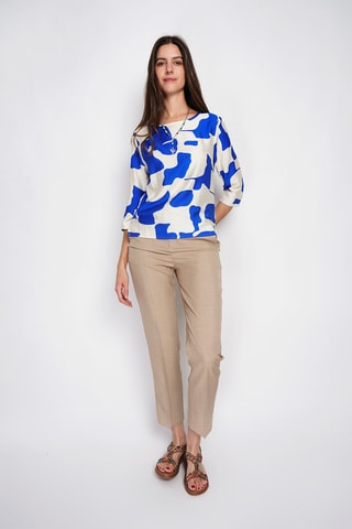 Blouse en lin - Bleu