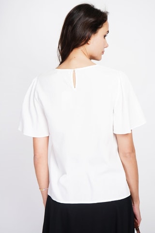Top en lin - Blanc